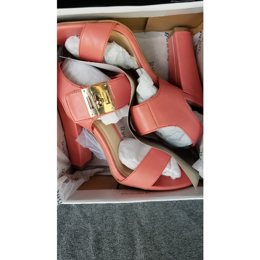 Bamboo high heel sandals